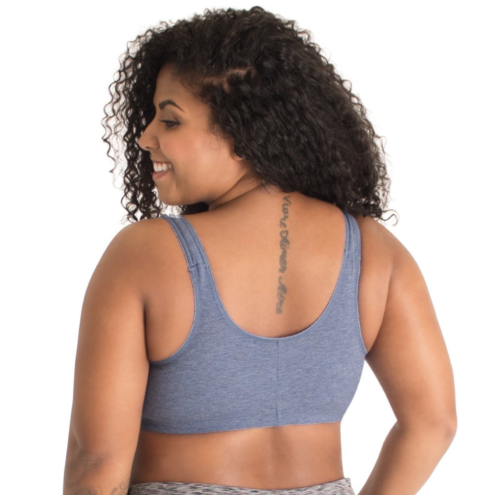 Meryl Front Close Cotton Plus Size Lounge & Sleep Bra - Style Gallery