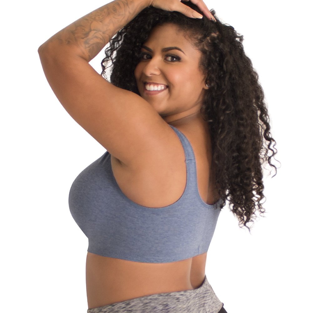 Meryl Front Close Cotton Plus Size Lounge & Sleep Bra - Style Gallery