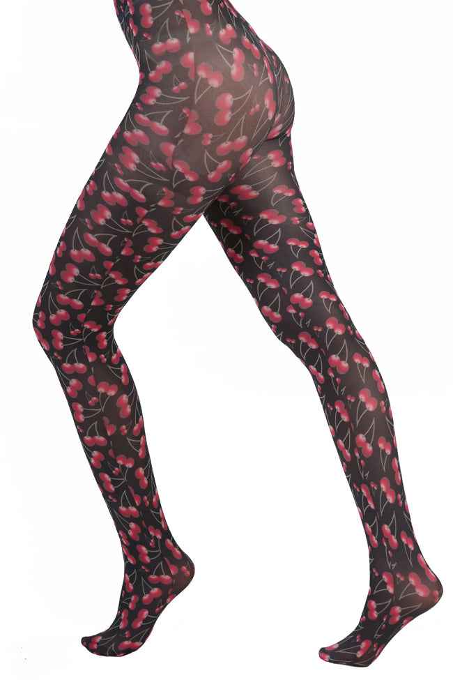 Cherry Soda Printed Tights