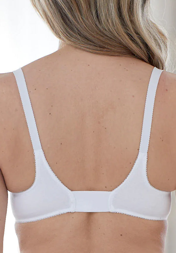 Satin Trim Wirefree Front Close Cotton Bra Bestform
