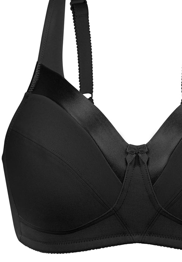 Satin Trim Wirefree Unlined Cotton Bra Bestform