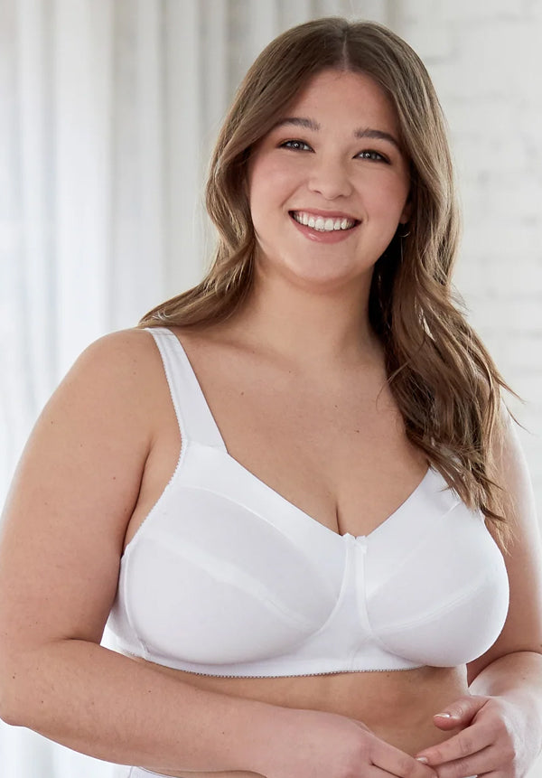 Satin Trim Wirefree Unlined Cotton Bra Bestform