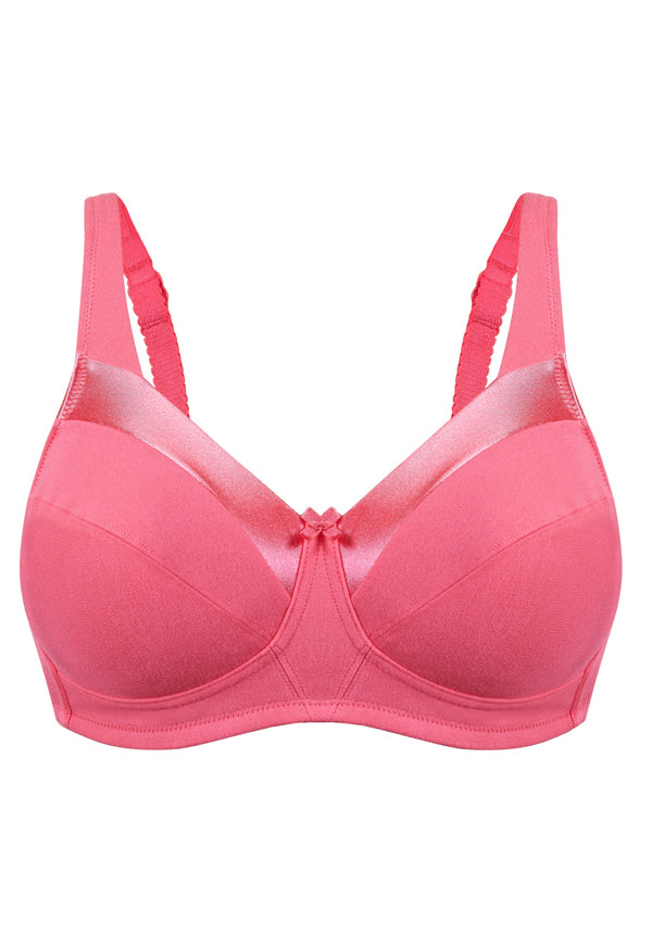 Satin Trim Wirefree Unlined Cotton Bra Bestform