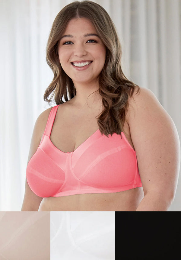 Satin Trim Wirefree Unlined Cotton Bra Bestform