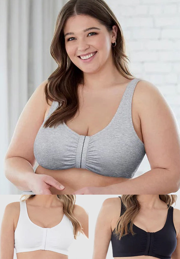 Front Close Wirefree Low-Impact Cotton Sports Bra Bestform