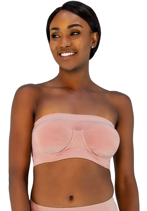Rhonda Shear Angel Seamless Underwire Bandeau Bra (Dusty Pink)