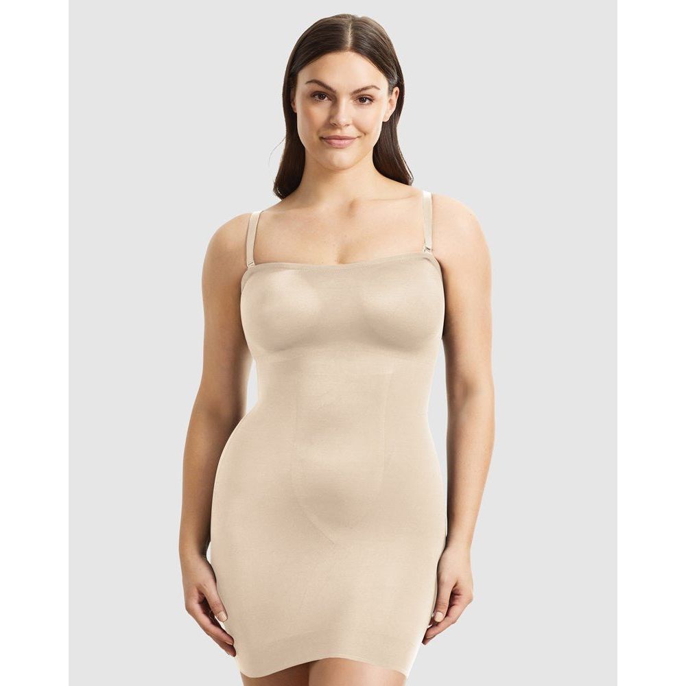 Sleek Essentials Convertible-to-Strapless Shaper Slip - Style Gallery
