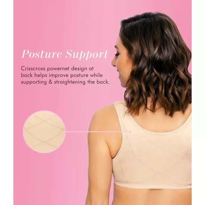 Front-Close Cotton Posture Control Bra - Style Gallery