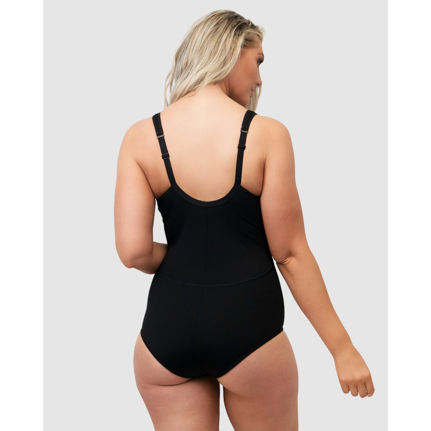 Wirefree Opaque Shaping Bodysuit With Mesh - Style Gallery
