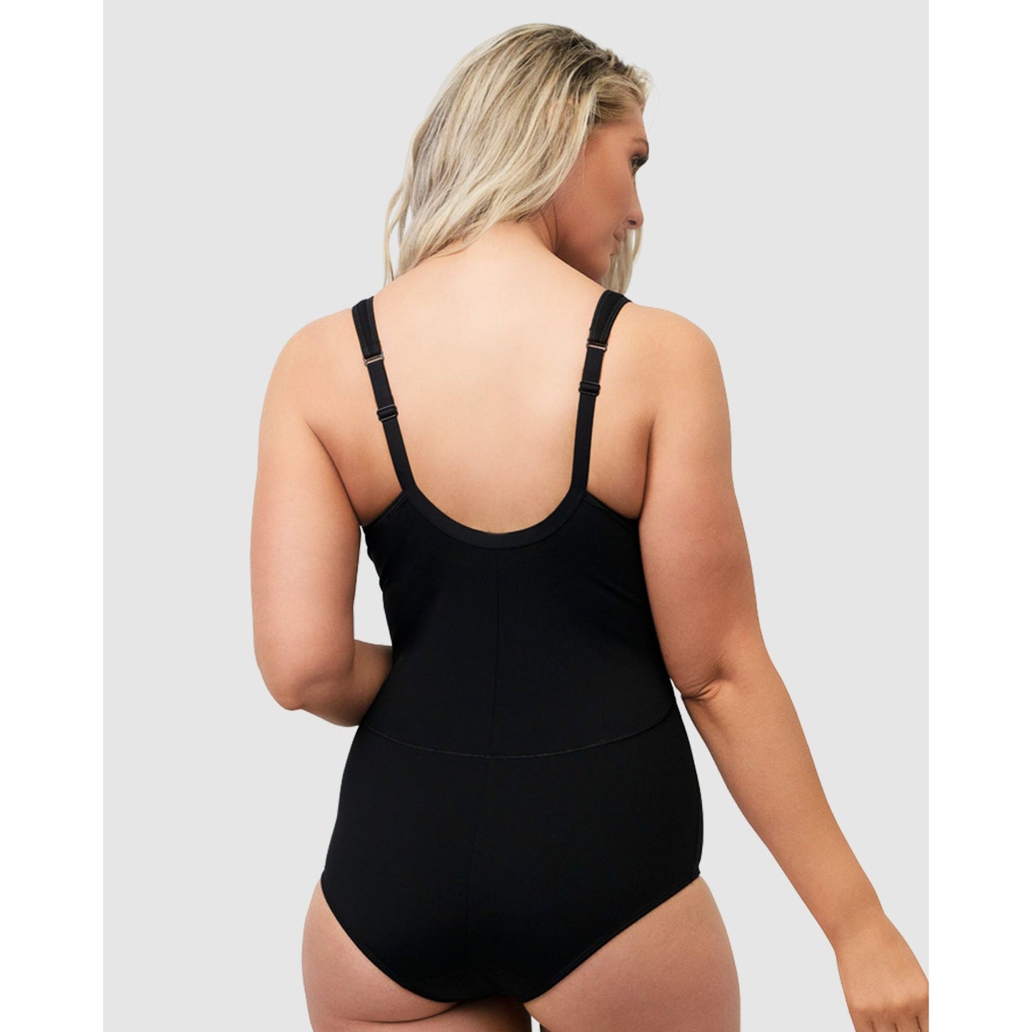 Wirefree Opaque Shaping Bodysuit With Mesh - Style Gallery