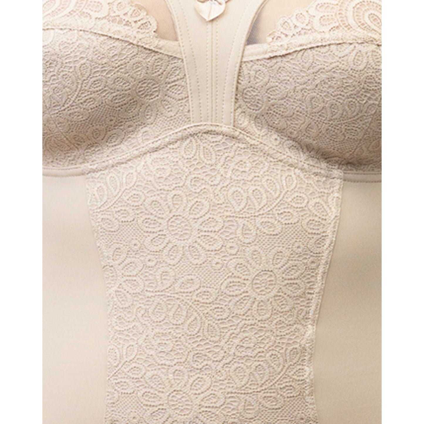 Wide Strap Supportive Bodysuit With Lace - Style Gallery