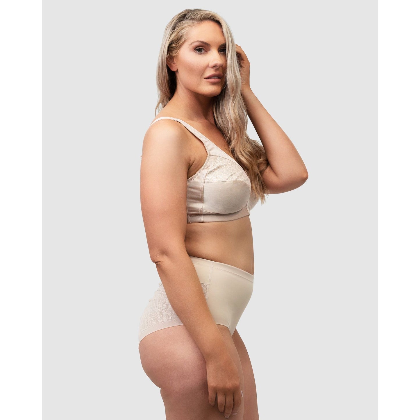 Firm Control Plus Size Wirefree Bra With Lace - Style Gallery