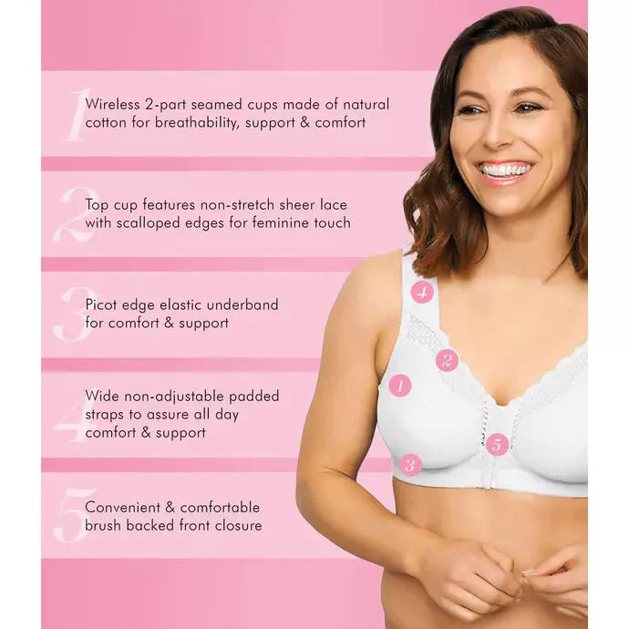 Front-Close Cotton Posture Control Bra - Style Gallery