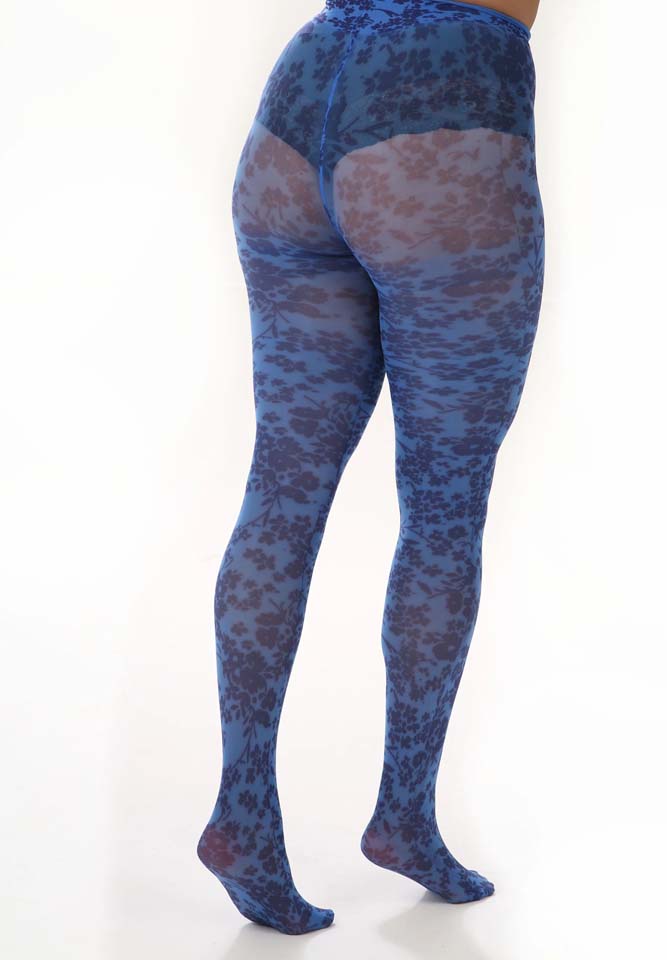 Cornflower Printed Tights