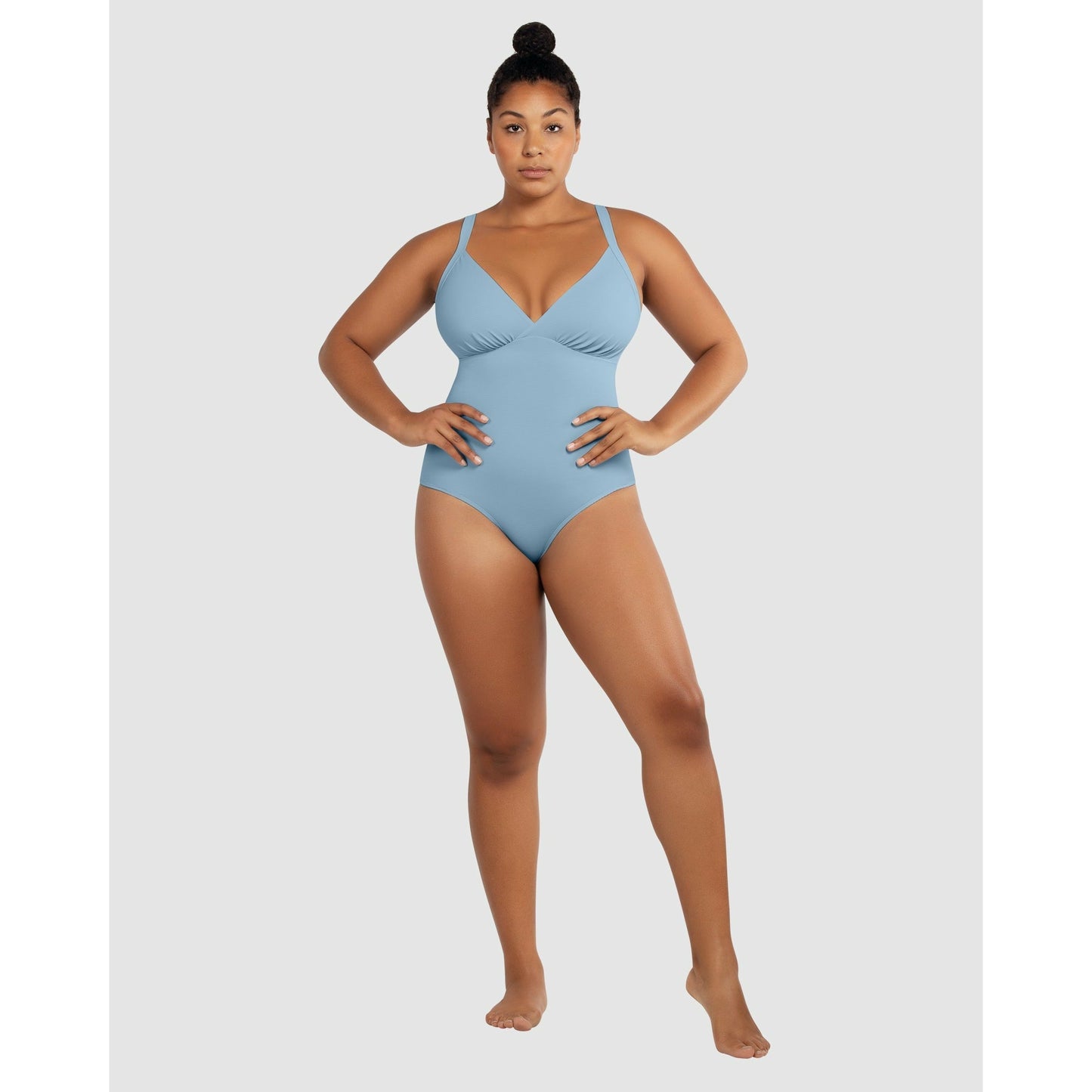 Vivien Full Bust V Neck Plunge Swimsuit - Style Gallery