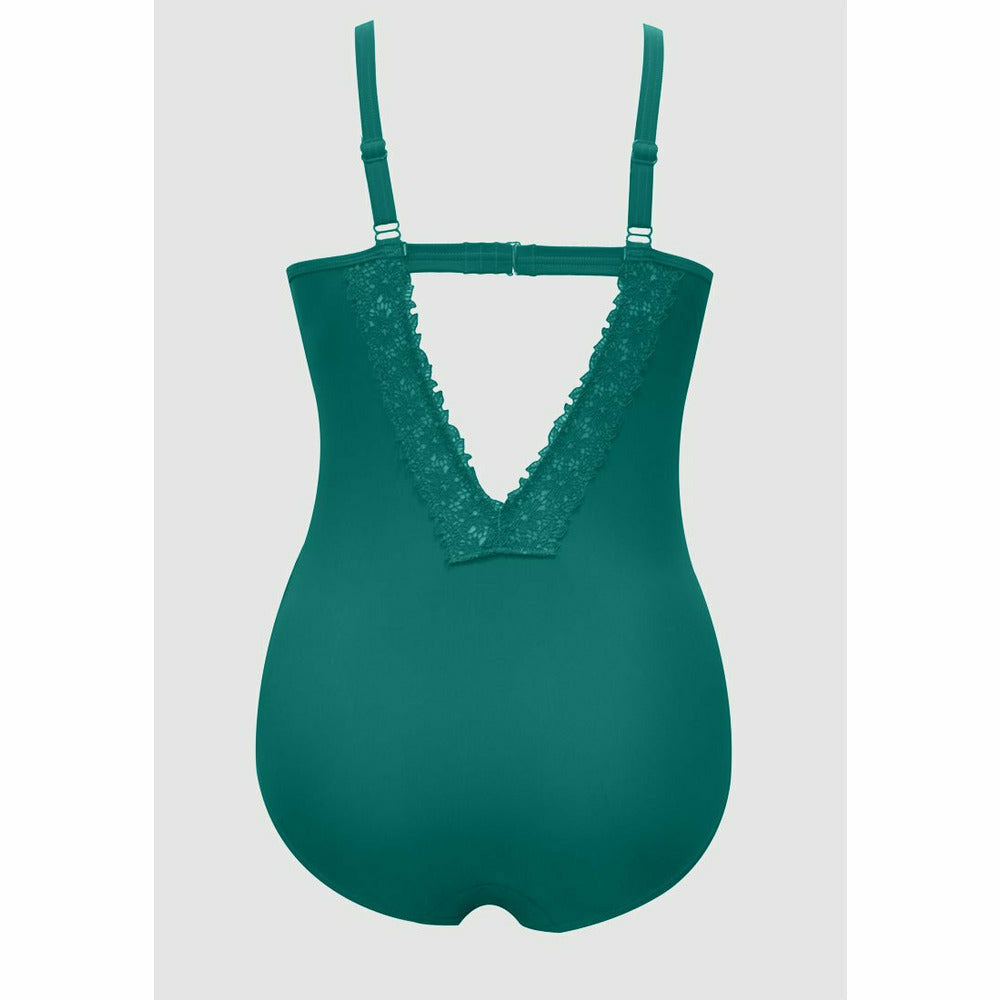 Brigitte Low Back One Piece Swimsuit with Lace - Style Gallery