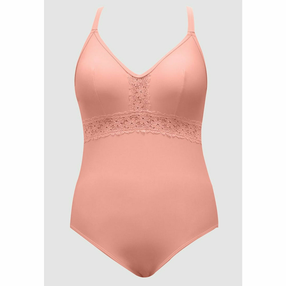 Brigitte Low Back One Piece Swimsuit with Lace - Style Gallery