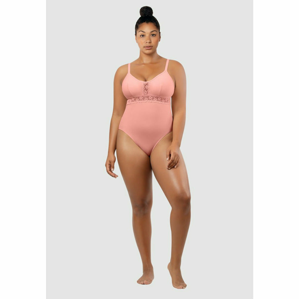 Brigitte Low Back One Piece Swimsuit with Lace - Style Gallery