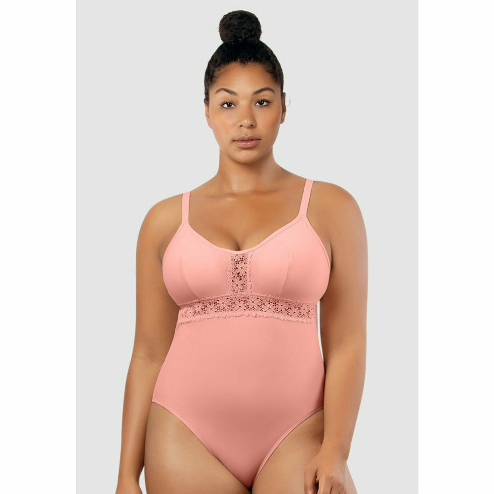 Brigitte Low Back One Piece Swimsuit with Lace - Style Gallery