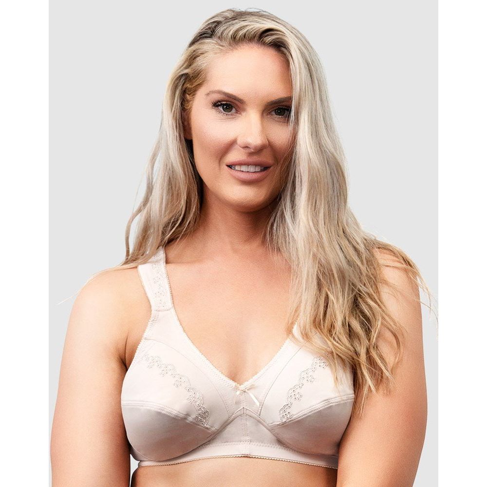 Comfortable Wide Strap Plus Size Wirefree Bra - Style Gallery