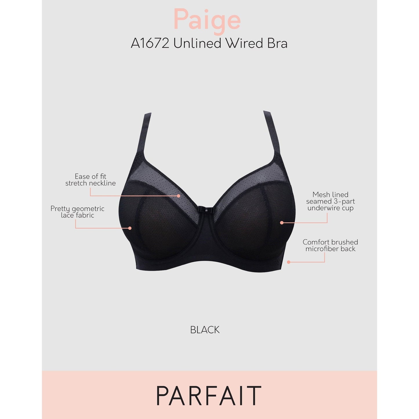 Paige Geometric Lace Unlined Wired Full Bust Bra - Style Gallery