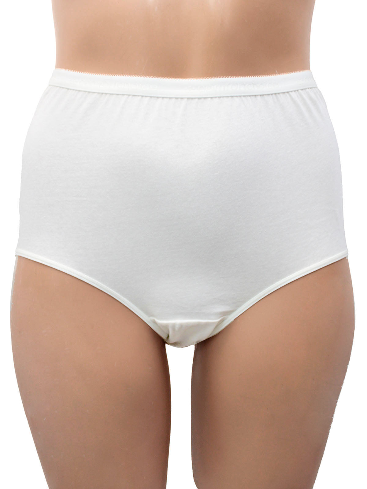 100% Cotton Pull On Full Brief White