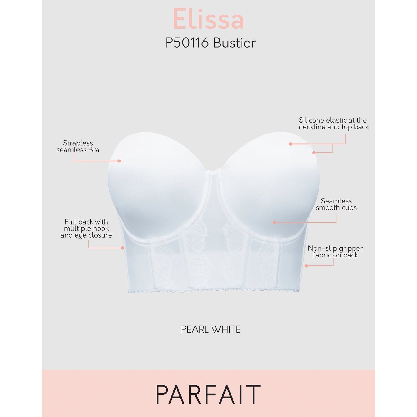 Elissa Seamless Padded Longline Strapless Bra - Style Gallery