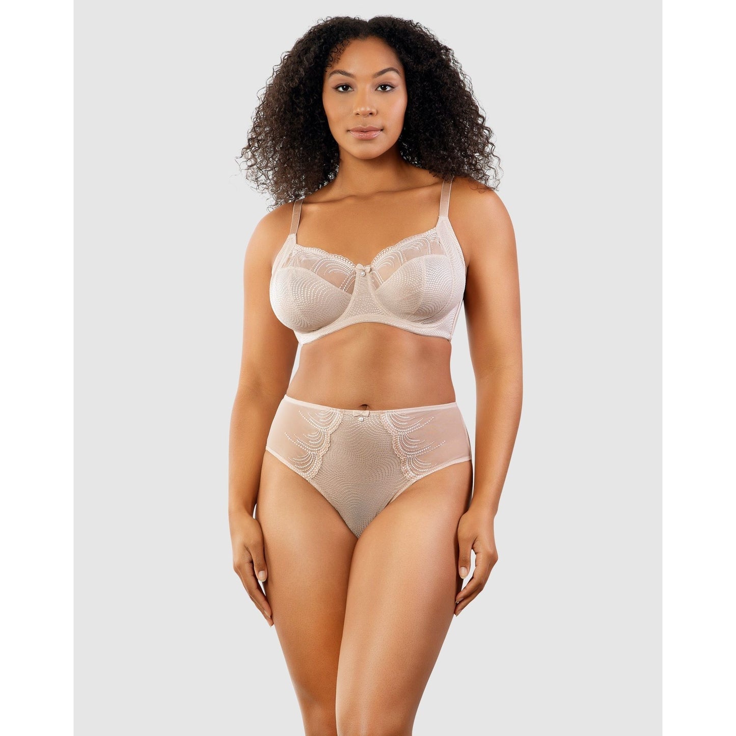 Pearl Wired Unlined Full Bust Bra With Embroidery - Style Gallery