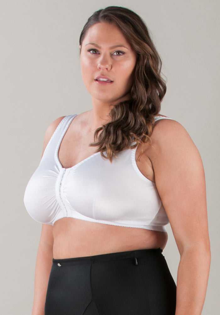 Comfy Support Everyday Front Closer Bra White