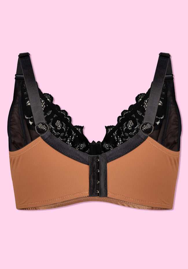 Vivian Satin and Lace Full Cup Underwired Bra