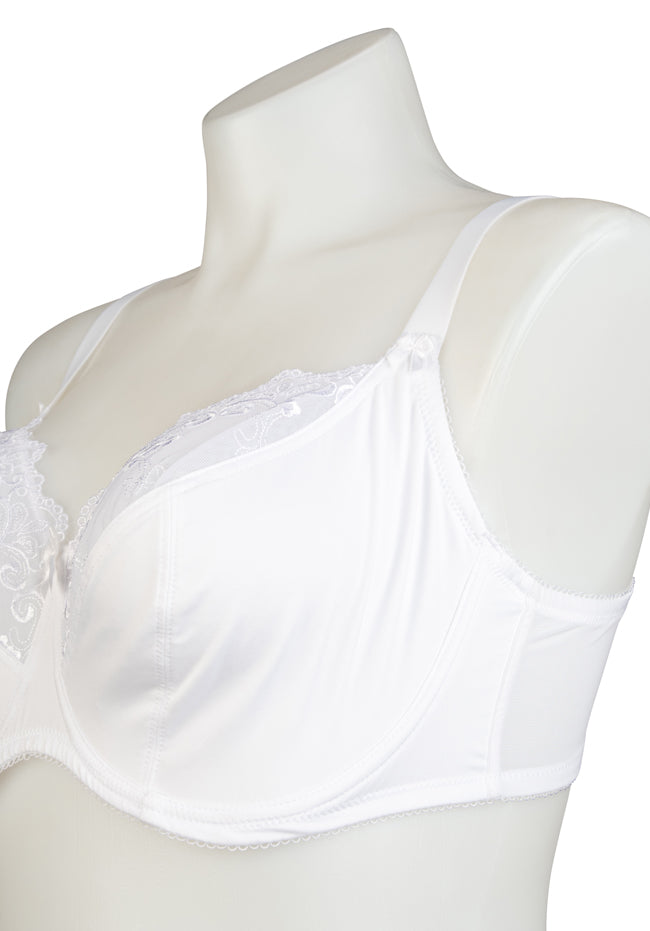 Rita Lace Cup Underwire Balcony Bra White