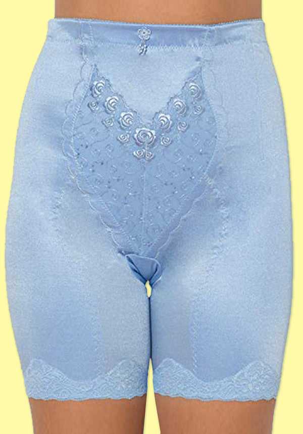 Super Firm Long Leg Panty Girdle Blue