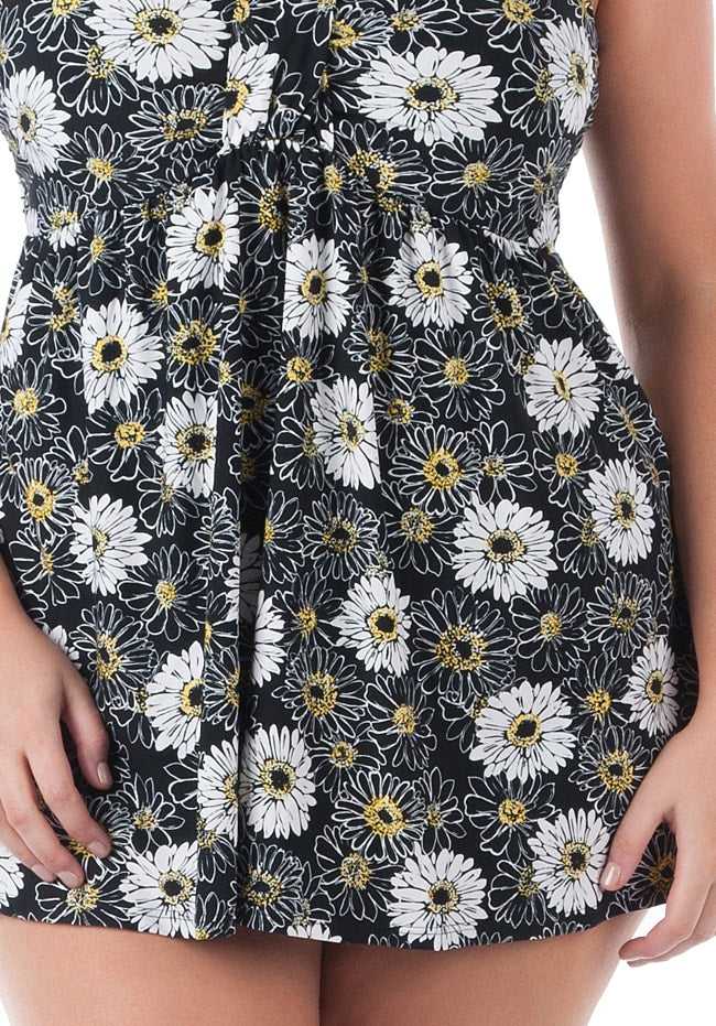 Daisy Floral Swimdress with Padded Bra DD E F G