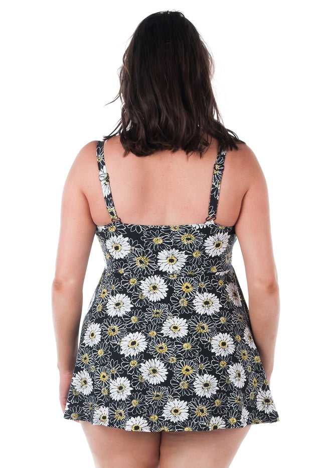 Daisy Floral Swimdress with Padded Bra DD E F G