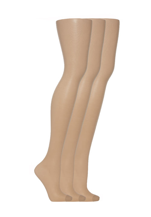 Pack of 3 Women's 20 Denier Support Panythose - Added Length