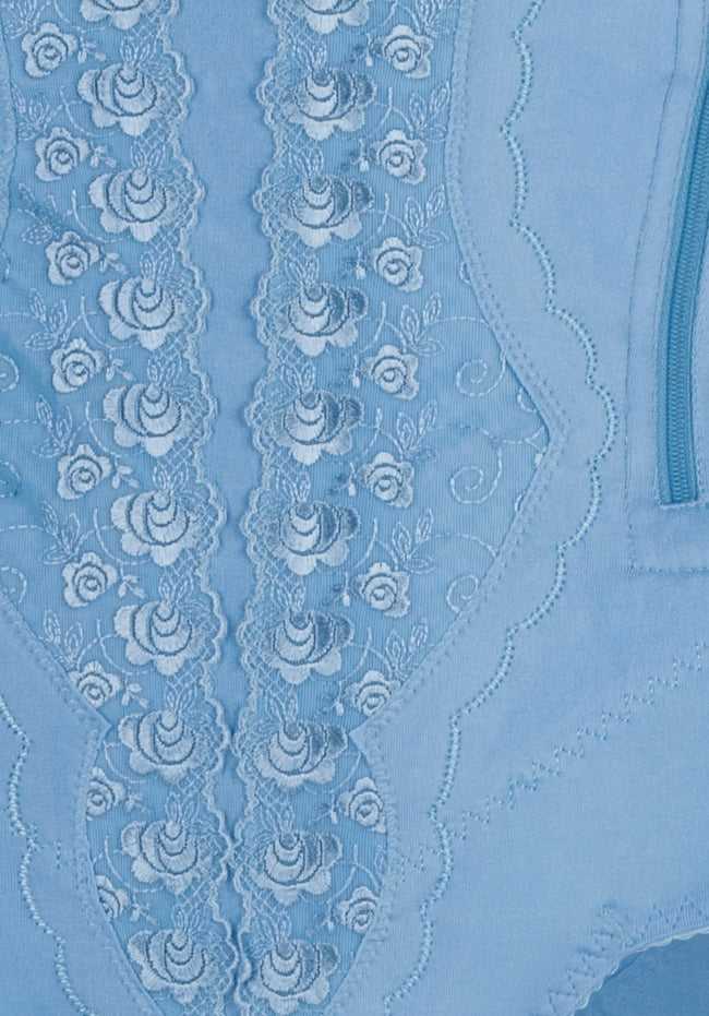 Super Firm Zip Up Panty Girdle Blue