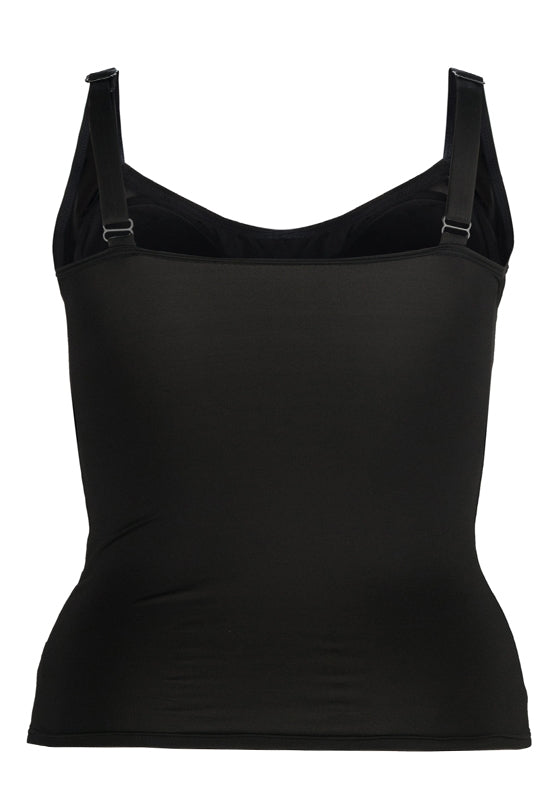Swim Tankini Top Black & Matching Full Brief