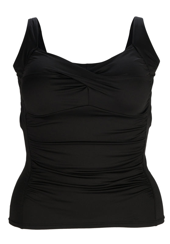 Swim Tankini Top Black & Matching Full Brief