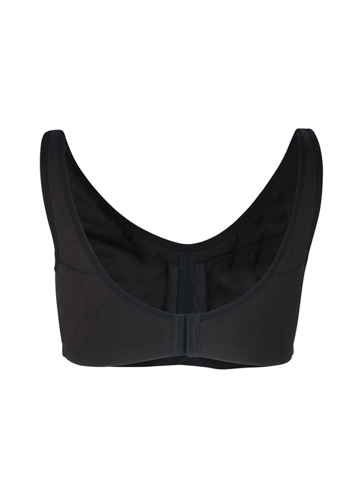 Wirefree Cotton Leisure Bra Black