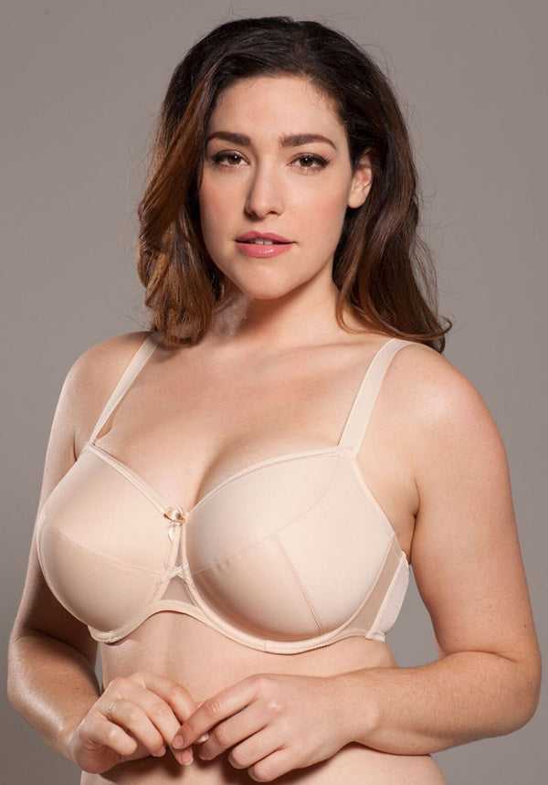 Softly Molded Underwire Balconette Bra Beige