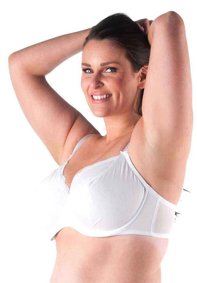 Lily Underwire Minimizer Bra White (Please Size Up)
