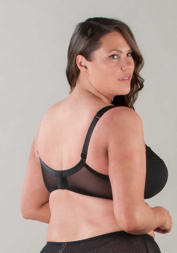 Diana No-Wire Soft Padded Straps Minimizer Bra Black (Please Size Up)