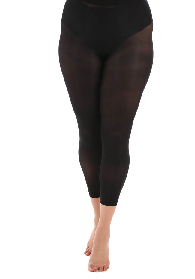 Pamela 40D Opaque Capri Footless Tights Black