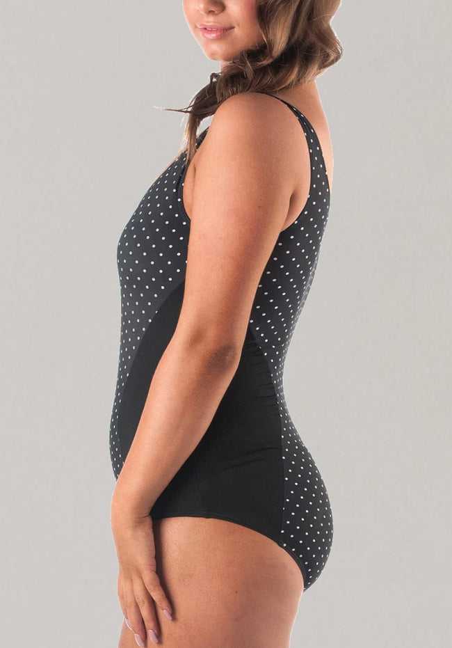 Polka Dots Pool Swimsuit with Padded Bra