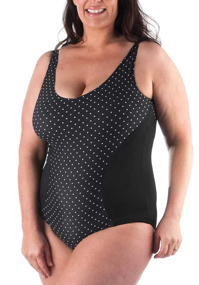 Polka Dots Pool Swimsuit with Padded Bra