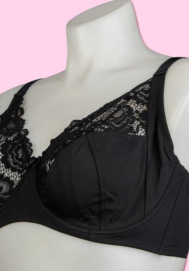 Leah Black Full Cup Underwired Bra