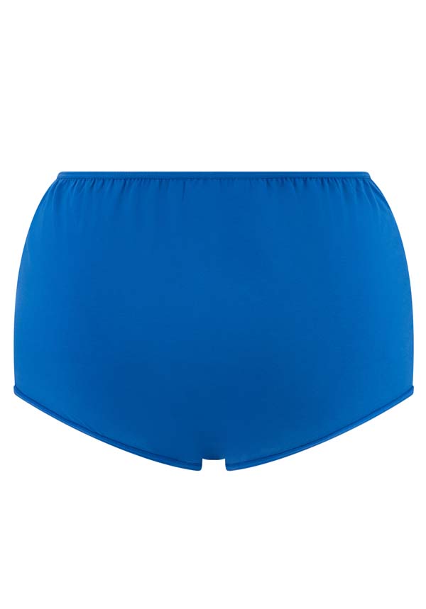 Women Cotton & Lace Full Brief (Blue)