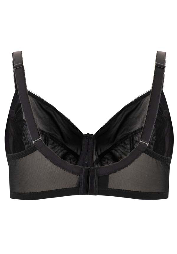 Smooth Classic Full Cup Non-Padded Underwire Everyday Bra Black