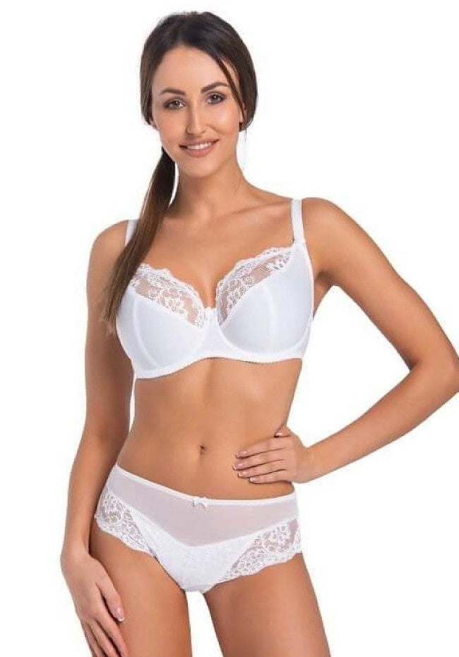 Teyli Balcony Lace Bra White