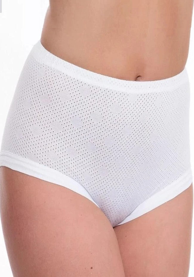 Soft Cuff 100% Cotton Eyelet Brief 3 Pack